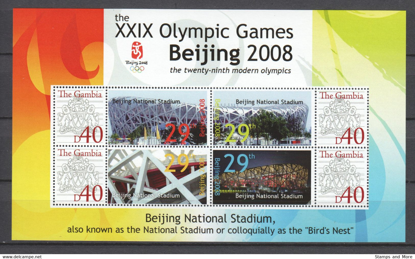 Gambia - SUMMER OLYMPICS BEIJING 2008 - Set 2 Of 2 MNH Sheets - Sommer 2008: Peking