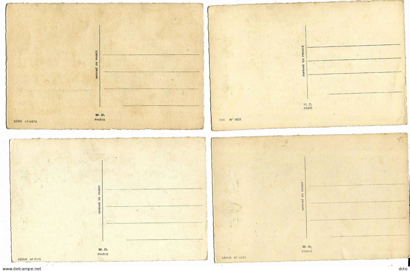 4 Cp Bonne Fête, Enfants à La Campagne Ed. MD, Série 1825 (2)-2115-3975 - Fête Des Mères