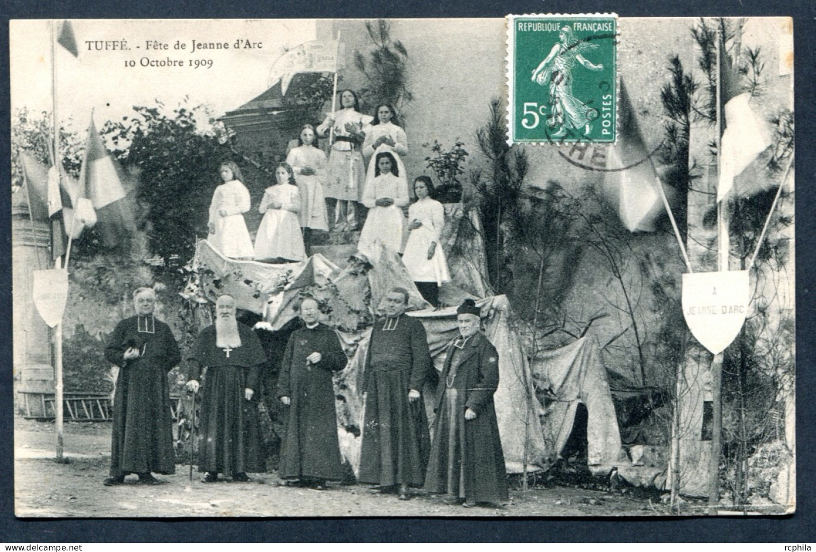 RC 27359 FRANCE 72 SARTHE - TUFFÉ FÊTE DE JEANNE D'ARC 10 OCTOBRE 1909 - CARTE POSTALE - POSTCARD - Tuffe