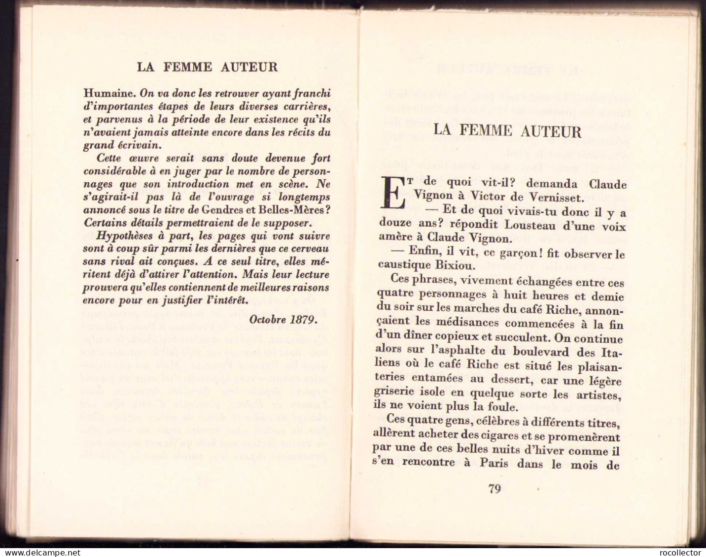 La Femme Auteur Par Balzac 1950 C657 - Libri Vecchi E Da Collezione