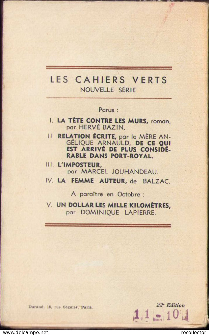 La femme auteur par Balzac 1950 C657