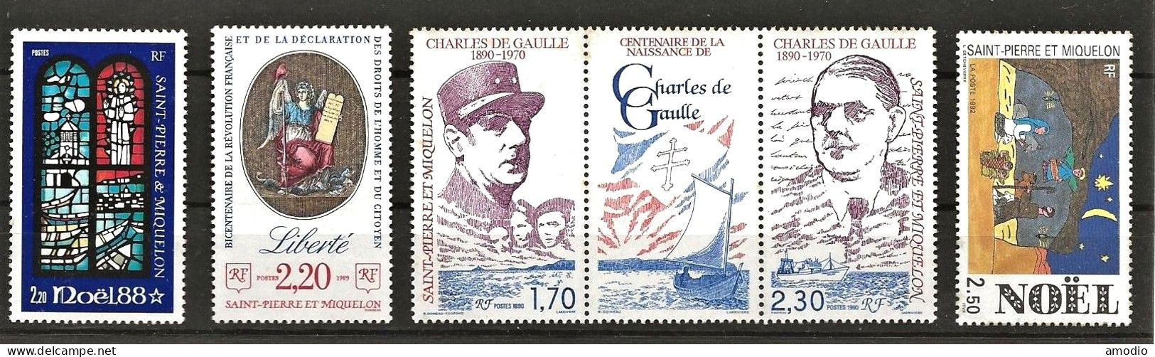 Saint Pierre Et Miquelon YT 407/409, 496, 499, 532A, 571 N** MNH - Nuevos