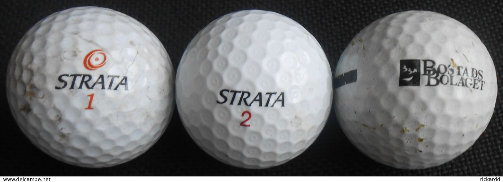 3 Pcs Used Golfballs - Other & Unclassified