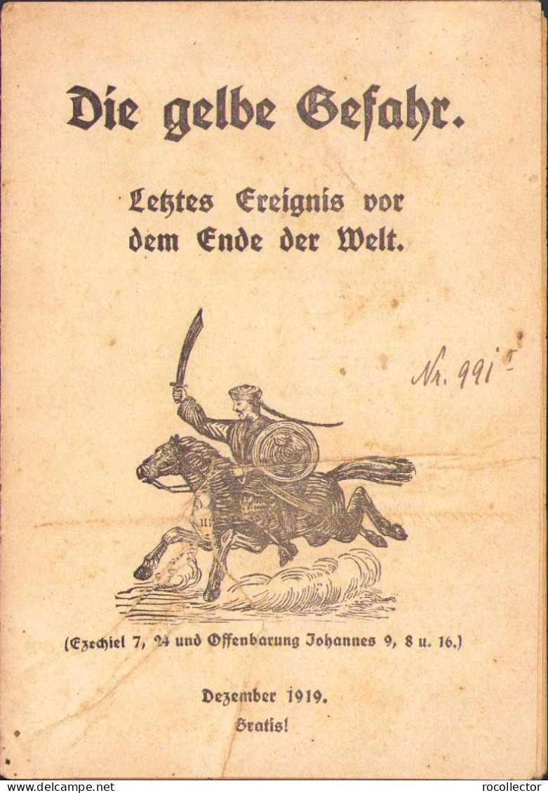 Die Gelbe Gefahr. Letztes Ereignis Vor Dem Ende Der Welt, 1919 C528 - Livres Anciens