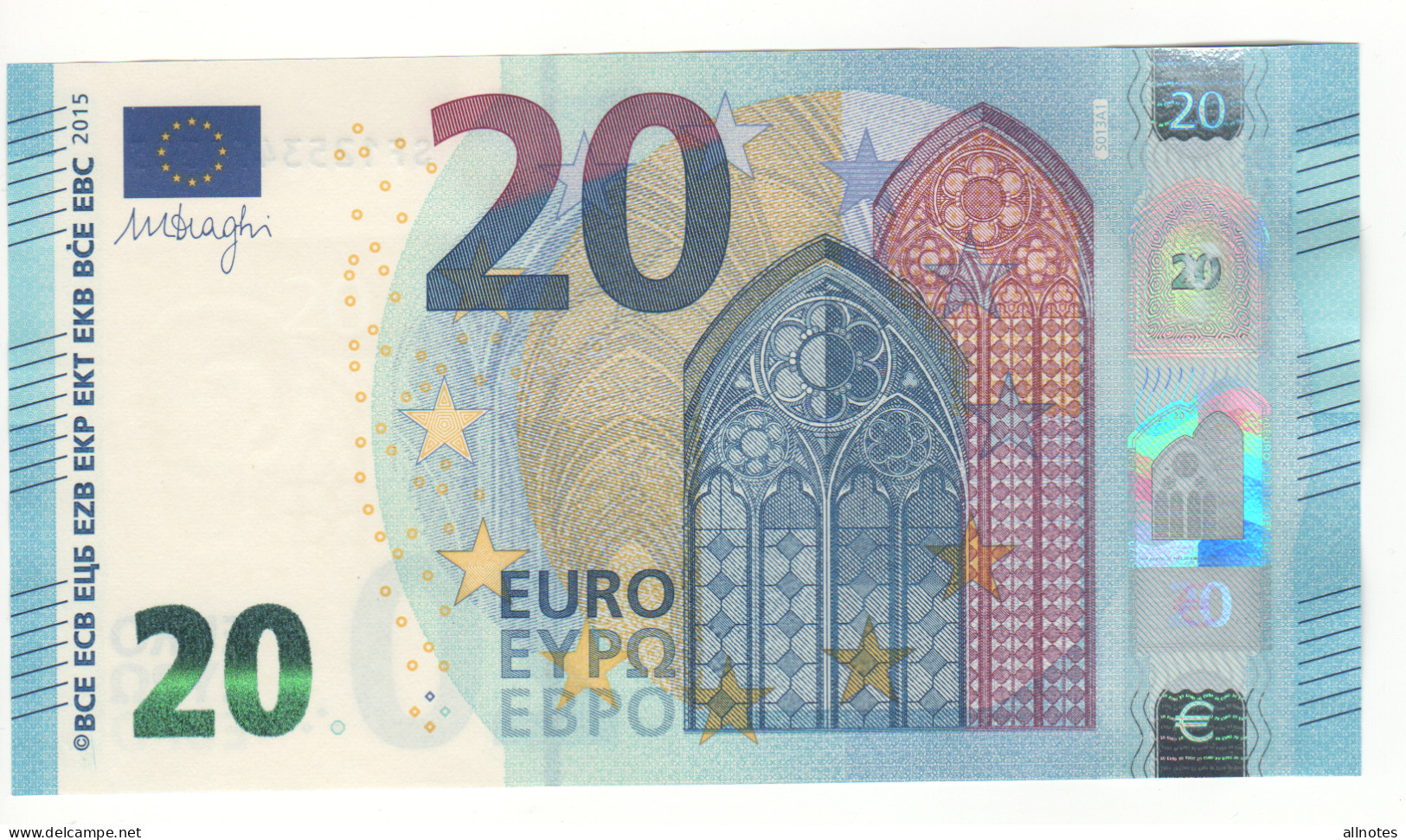 20 EURO  "Italy"   DRAGHI    S 013 A1    SF1253494386  /  FDS - UNC - 20 Euro