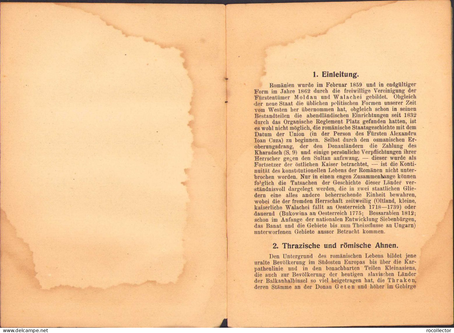 Kurze Geschichte Des Romänischen Volkes. Für Die Romänischen Bürger Deutscher Nation Von Nicolae Iorga 1921 C519 - Alte Bücher