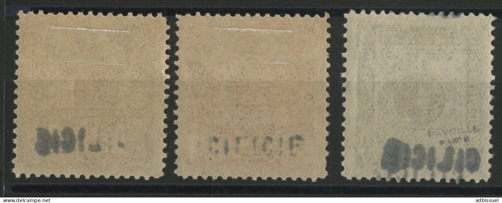 COLONIES CICILIE Timbres-Taxe N° 5 + 6 + 8 (2 Variétés) Cote 107 € Neufs * (MH) Voir Description - Ongebruikt