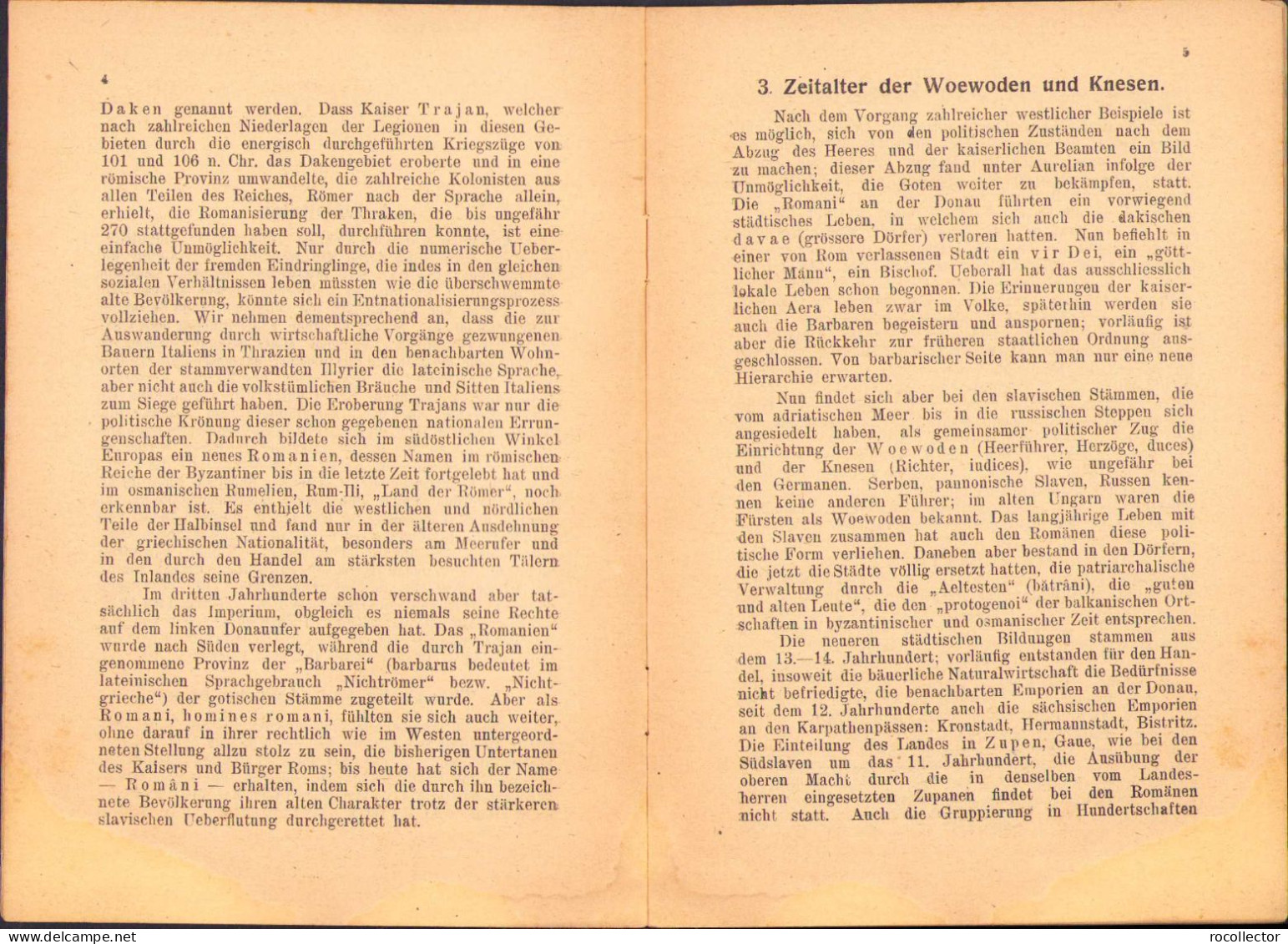 Kurze Geschichte Des Romänischen Volkes. Für Die Romänischen Bürger Deutscher Nation Von Nicolae Iorga 1921 C518 - Libri Vecchi E Da Collezione