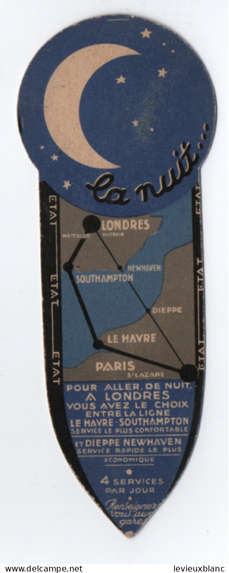 Marque-page Ancien /Pour Aller Le Jour...à Londres /Pour Aller La Nuit... à Londres /Vers 1945-1955           MPN97 - Marcapáginas