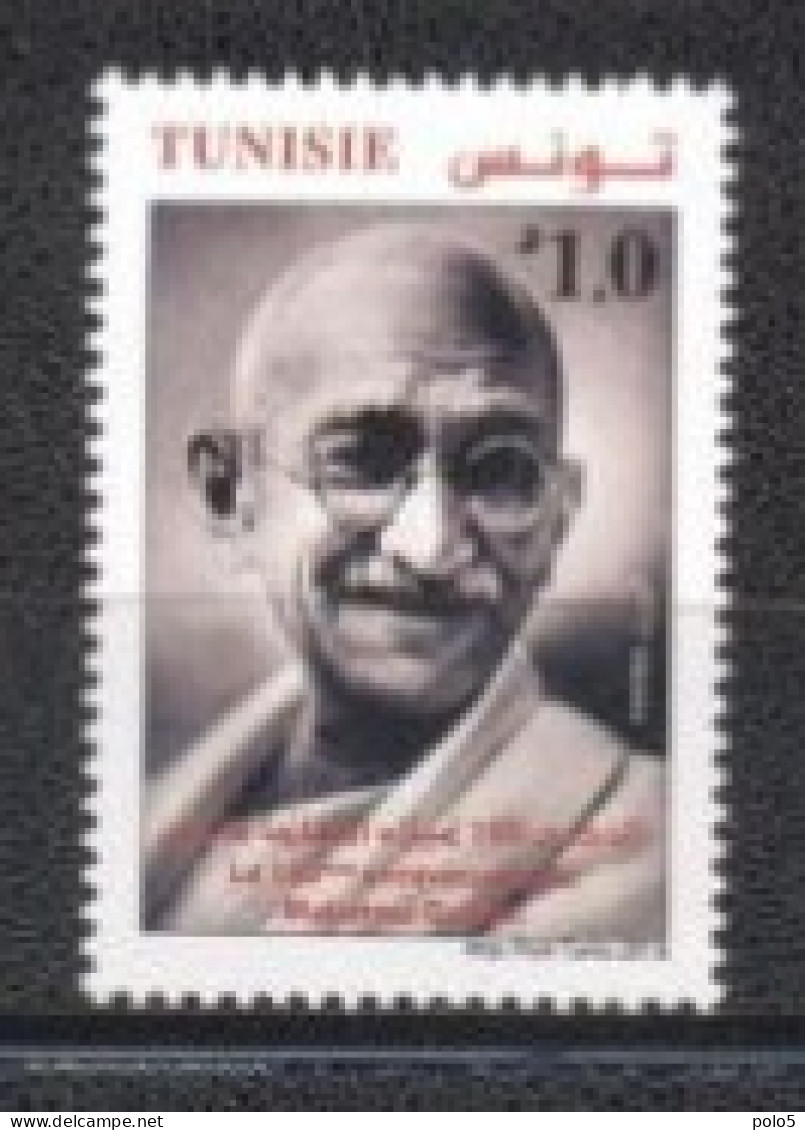 Tunisie 2018- 150 ème Anniversaire Du Mahatma Ghandi Série (1v) - Tunesien (1956-...)