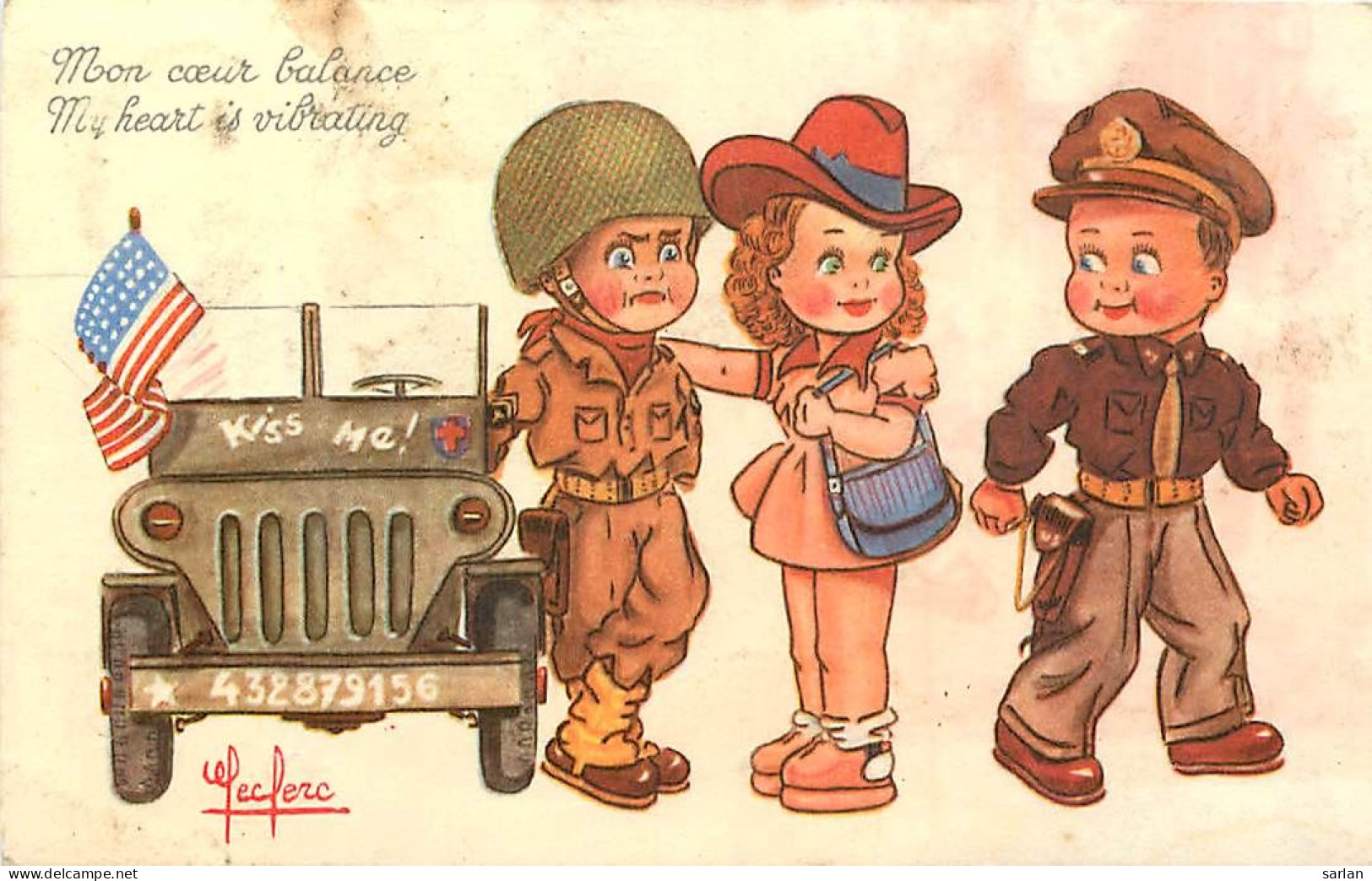 Illustration De LECLERC , Jeep  , *  470 74 - Leclerc