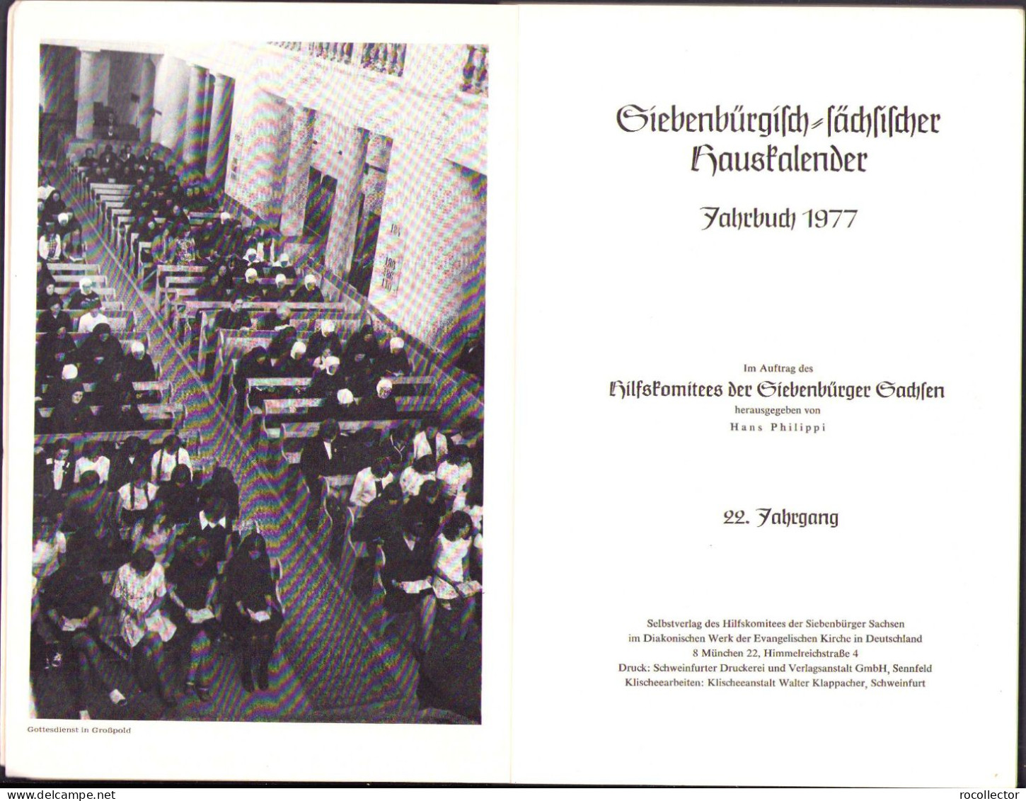 Siebenbürgisch Sächsischer Hauskalender Jahrbuch 1977 C507 - Alte Bücher