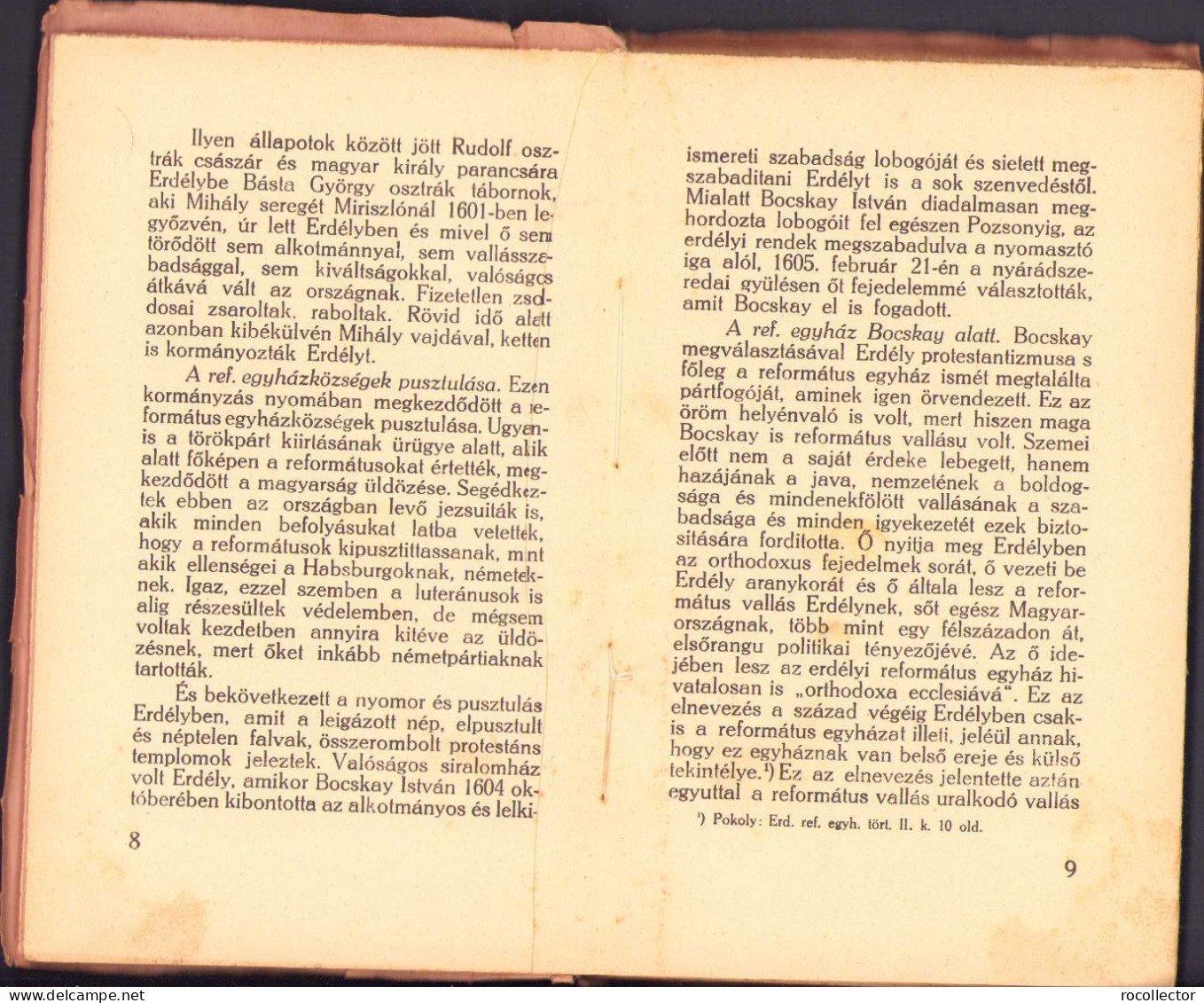 Az Erdélyi Református Egyházközség XVII Századbeli Képe Irta Dávid György C479 - Libri Vecchi E Da Collezione