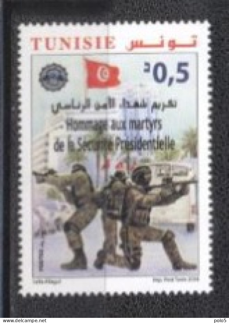 Tunisie 2018- Hommage Aux Martyres De La Sécurité Présidentielle Série (1v) - Tunesien (1956-...)