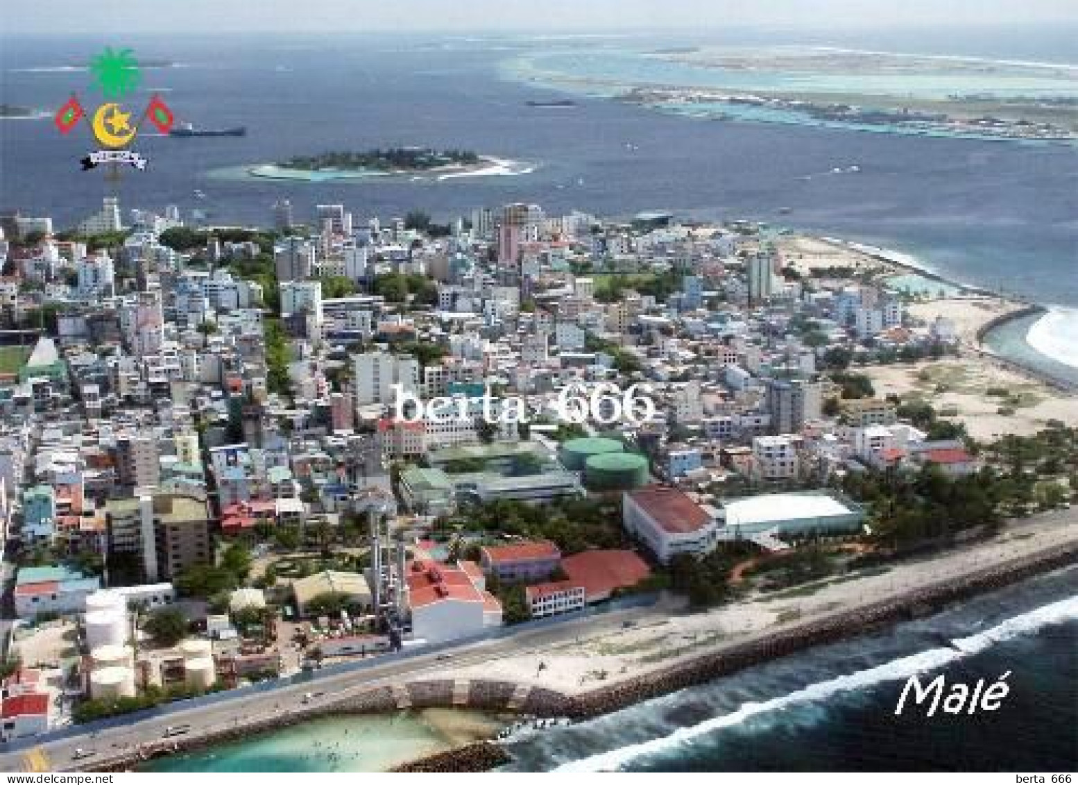 Maldives Malé Aerial View New Postcard - Maldives