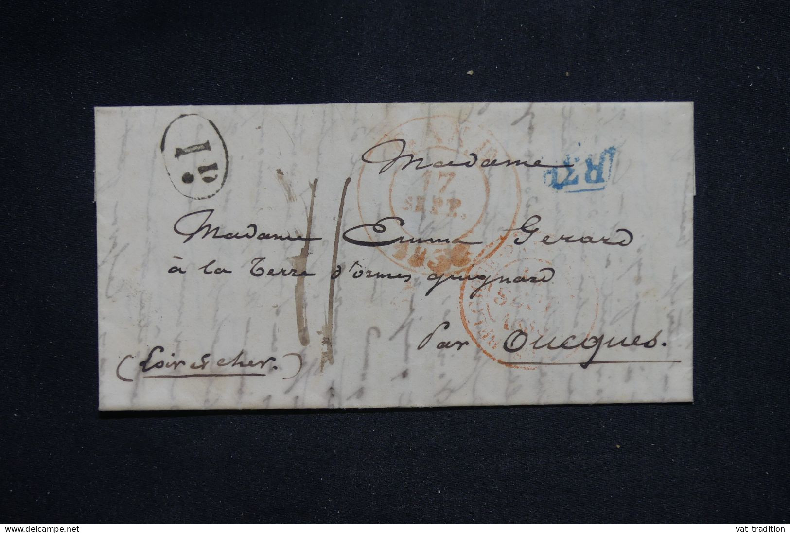 BELGIQUE - Cachet à Date De Gand Sur Lettre Pour Oucques   - L 151338 - 1830-1849 (Independent Belgium)