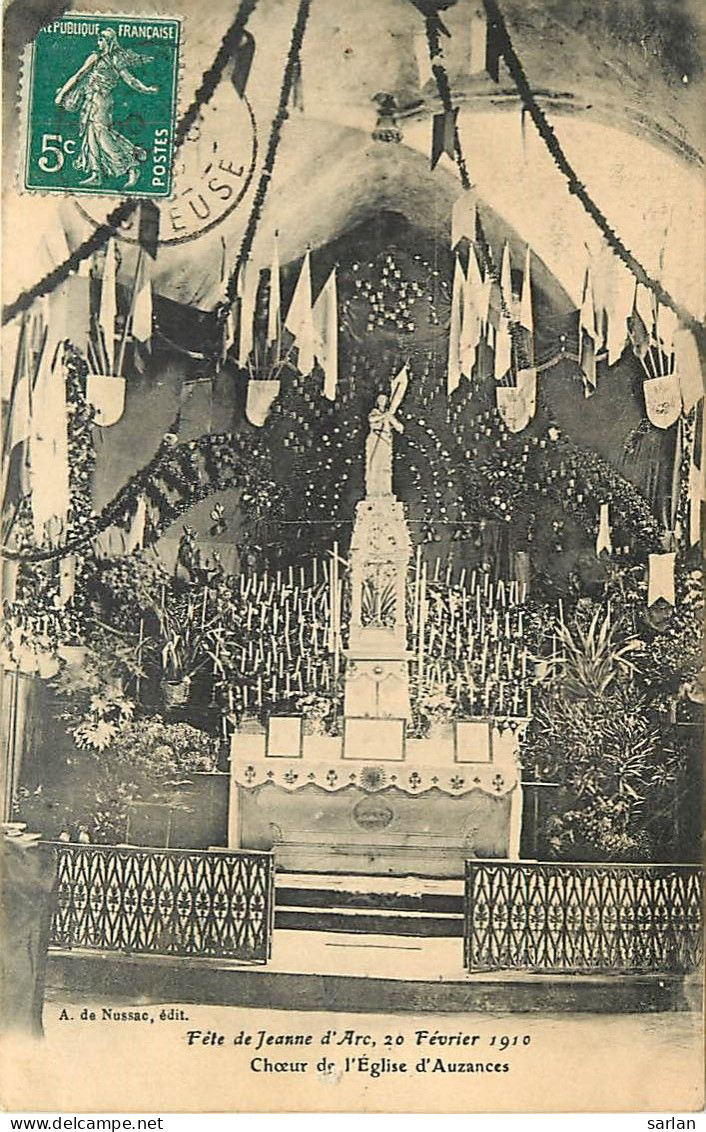 23 , AUZANCES , Le Coeur De L'église , Fete De Jeanne D'Arc , 20 Fev 1910 , *  472 85 - Auzances