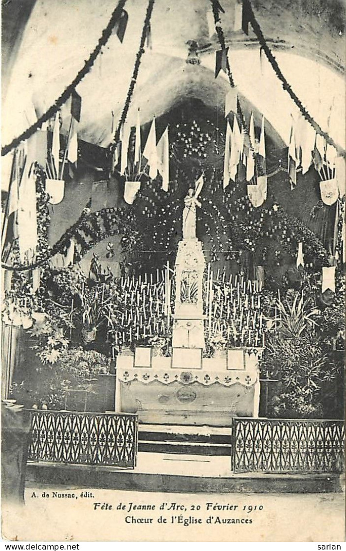 23 , AUZANCES , Le Coeur De L'église , Fete De Jeanne D'Arc , 20 Fev 1910 , *  472 86 - Auzances
