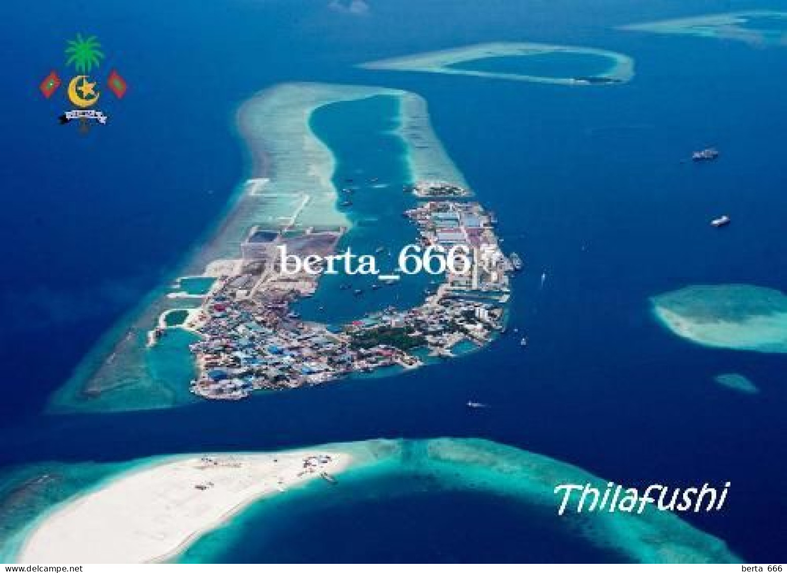 Maldives Thilafushi Artificial Island Aerial View New Postcard - Maldives