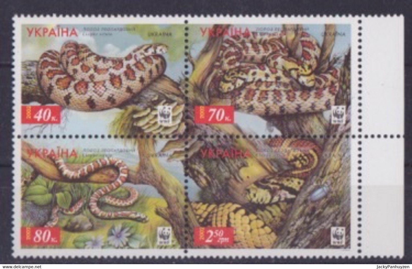 WWF 2002 : UKRAINA - UKRAINE (Snakes) - MNH (**) - Neufs