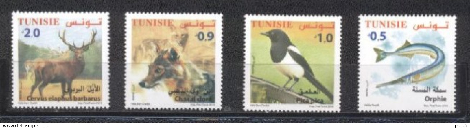 Tunisie 2018- Faune Terrestre Et Maritime De Tunisie Série (4v) - Tunesien (1956-...)