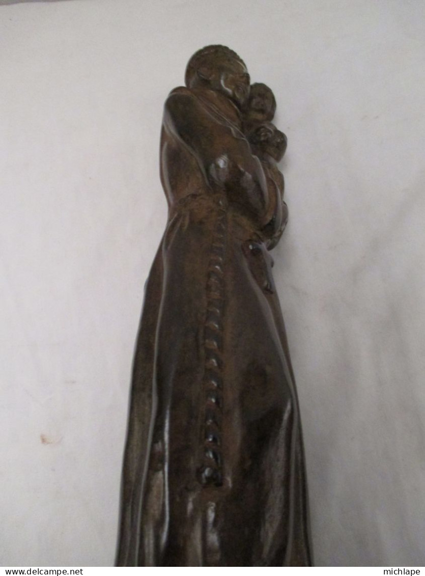 Sculpture - saint joseph en bronze - 30 cm - très belle patine - 1Kg 9 - superbe