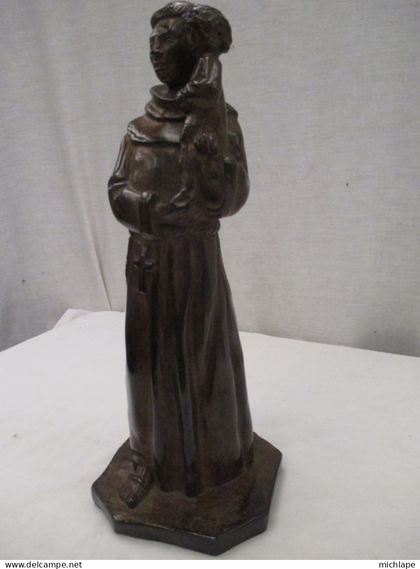 Sculpture - saint joseph en bronze - 30 cm - très belle patine - 1Kg 9 - superbe