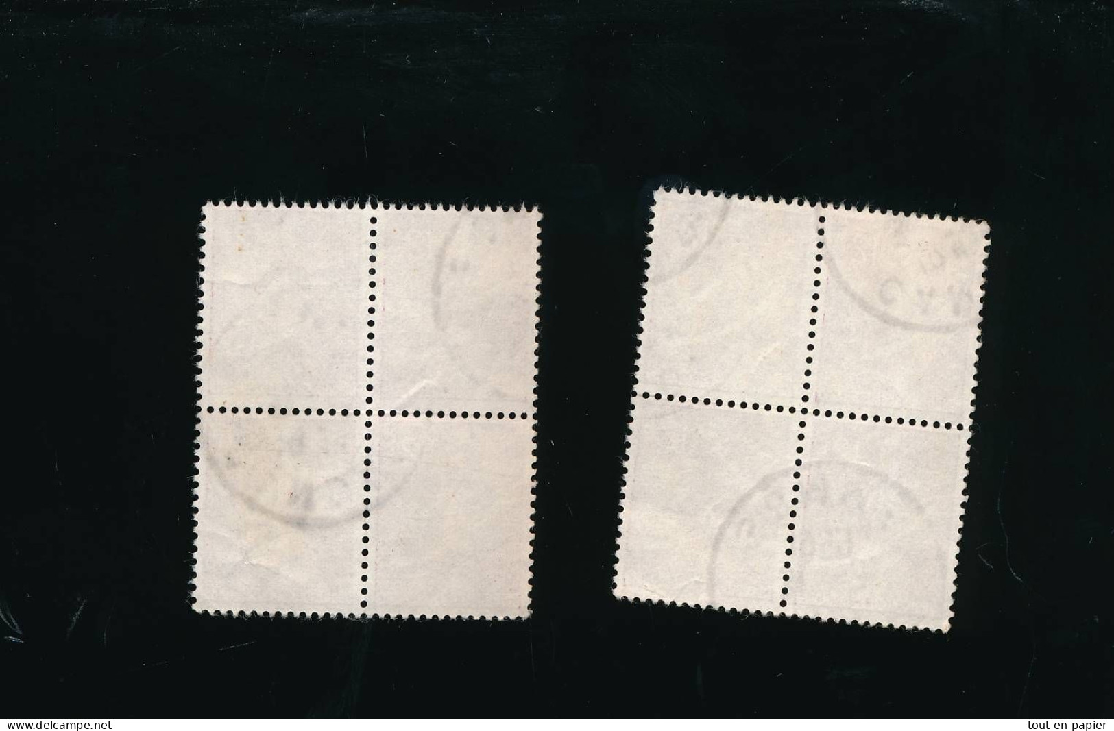 Lot De 2 Blocs De 4 Timbres  Moissoneuse  12f - 1957-1959 Mäherin