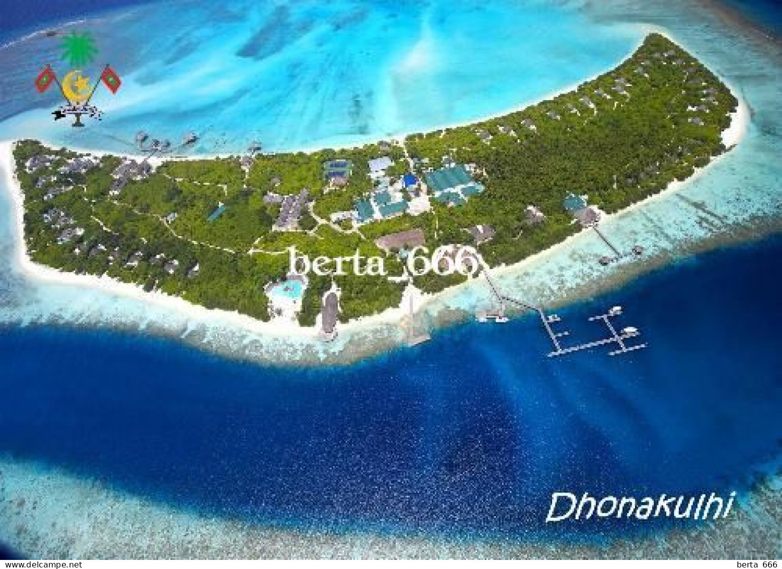 Maldives Dhonakulhi Aerial View New Postcard - Maldive