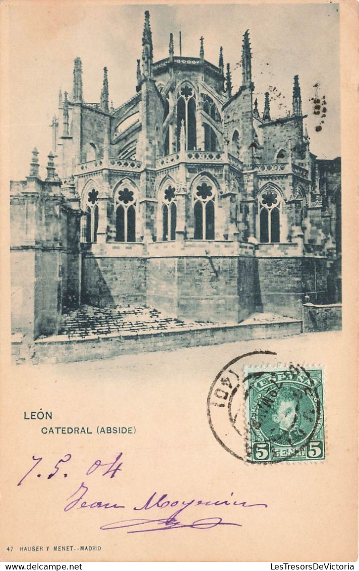 ESPAGNE - Castilla Dy Leon - Leon Catedral - Abside - Dos Non Divisé - Carte Postale Ancienne - Altri & Non Classificati