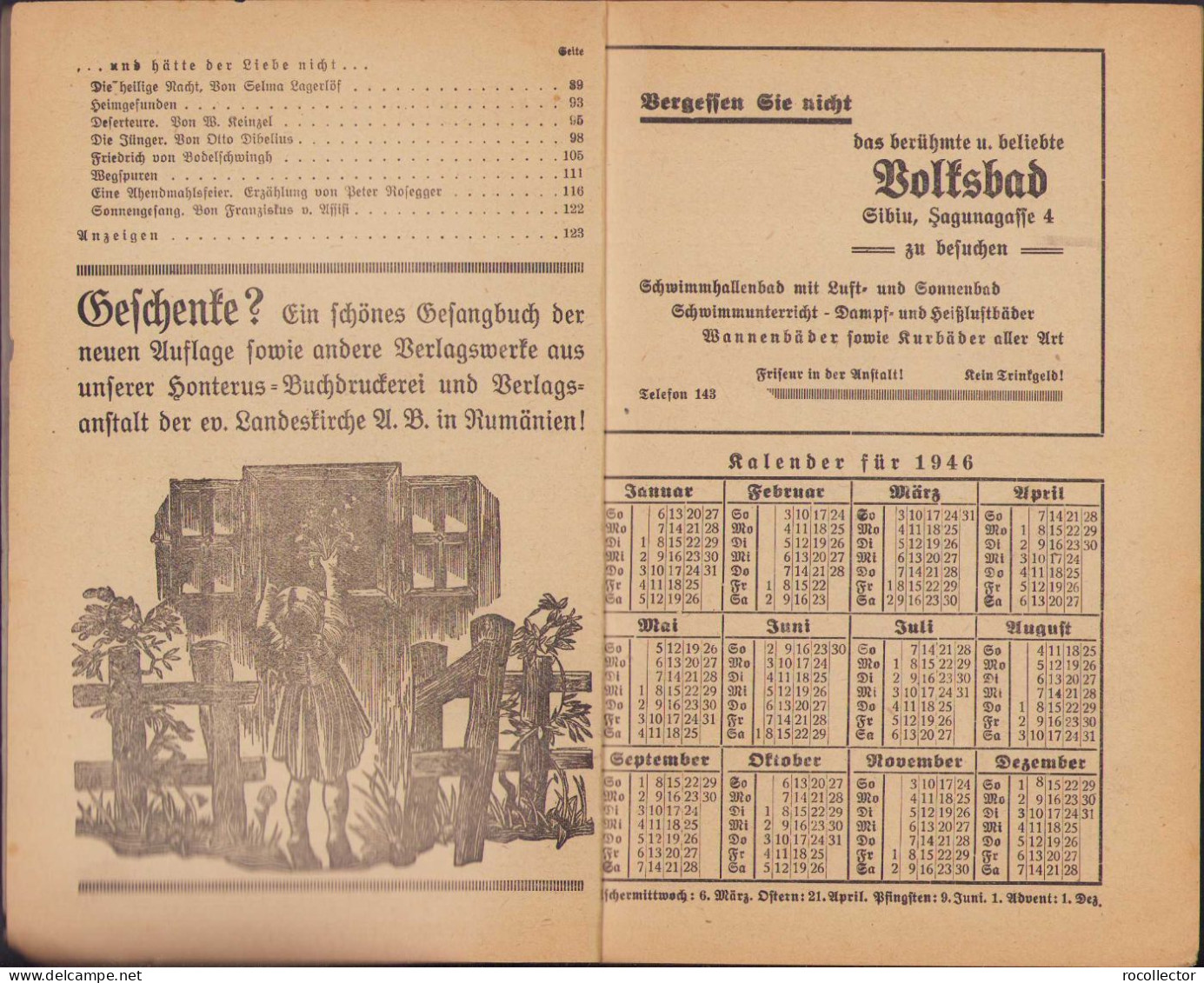 Christlicher Hausfreund Jahrbuch 1945 Hermannstadt C382 - Oude Boeken