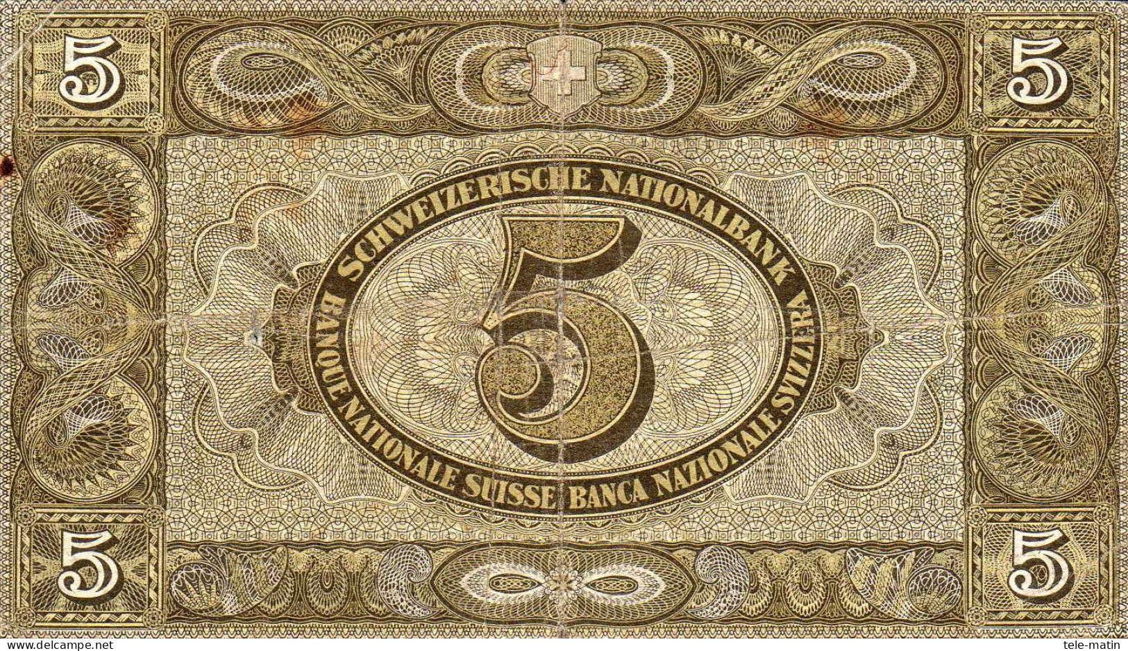 3 Billets Suisse De 5 Frs1947 50 Frs1968 Et 100 Frs 1969 - Otros – Europa