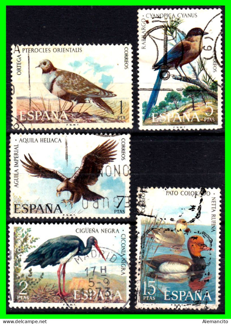 ESPAÑA.-  SELLOS AÑOS 1973.- FAUNA HISPANICA -. SERIE.- - Oblitérés