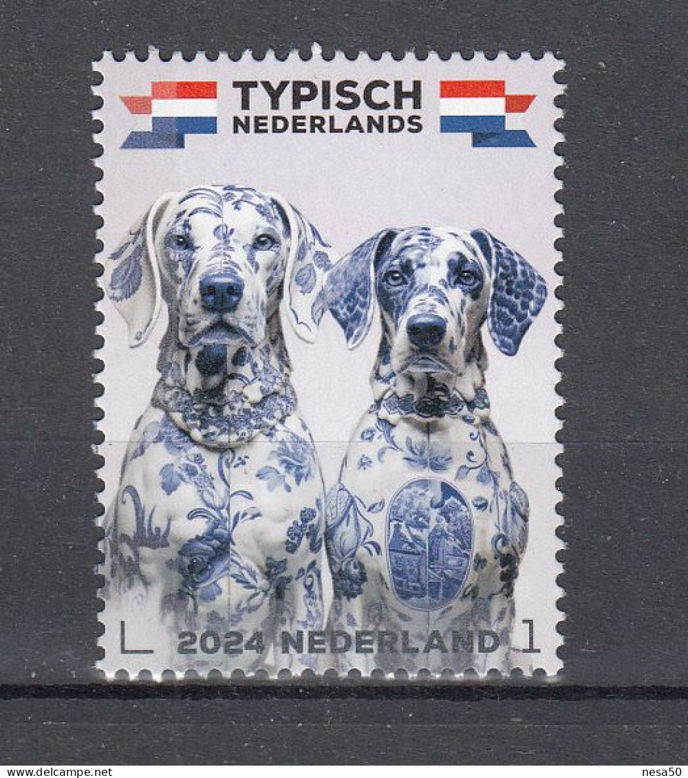 Nederland 2024, Nvph ??, Mi Nr ??, Typisch Nederland: Honden. Gog, , Losse Postfris, Delfts Blauw - Nuevos