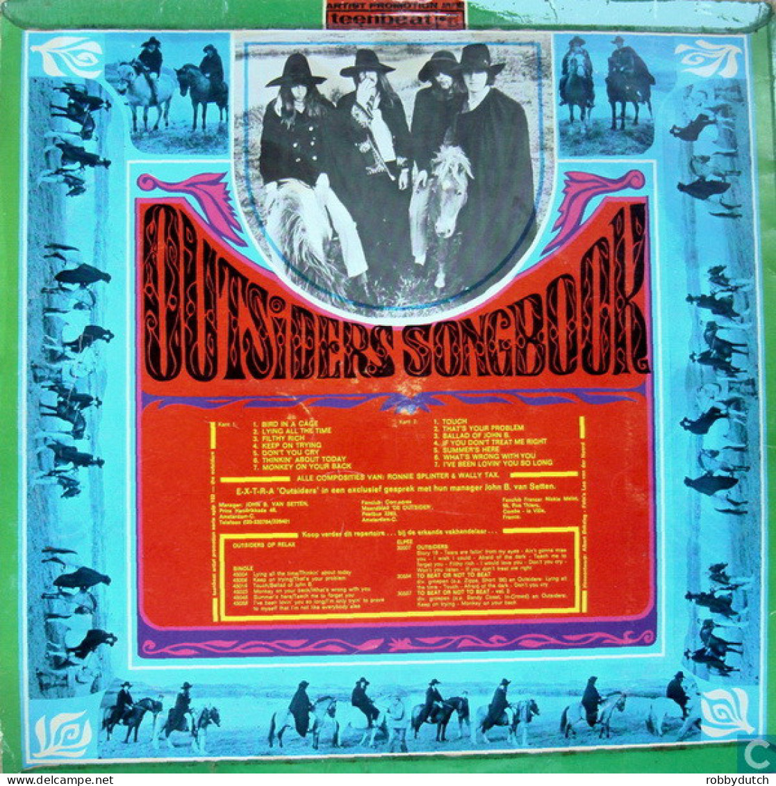 * LP *  THE OUTSIDERS - OUTSIDERS SONGBOOK (Holland 1967 EX-) - Rock