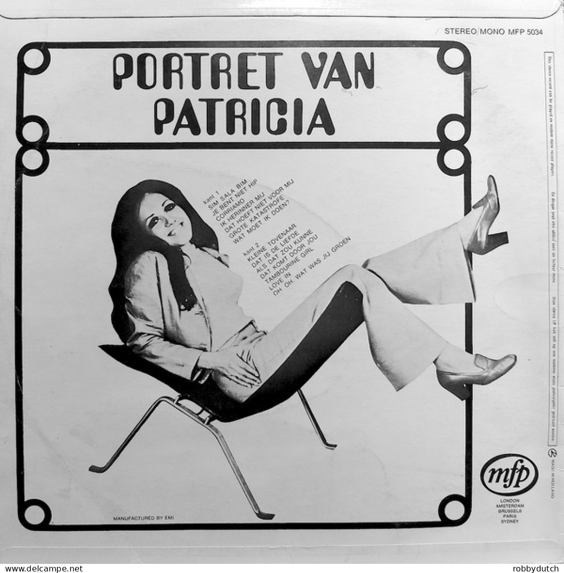 * LP *  PATRICIA PAAY - PORTRET VAN PATRICIA (Holland  - Autres - Musique Néerlandaise