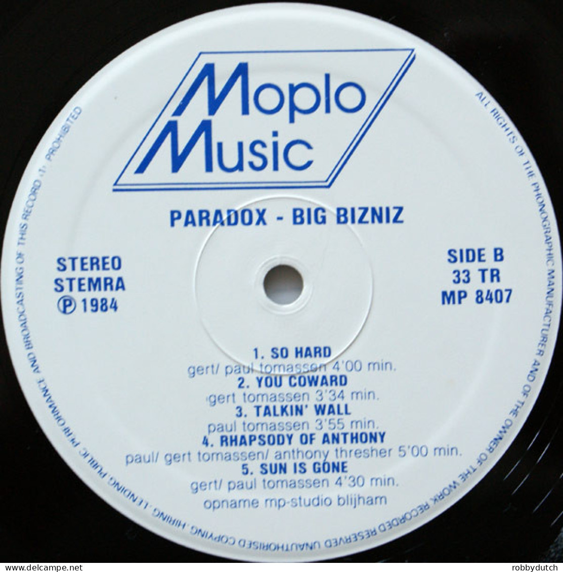 * LP *  PARADOX - BIG BIZNIZ (Holland 1984 EX-) - Disco & Pop