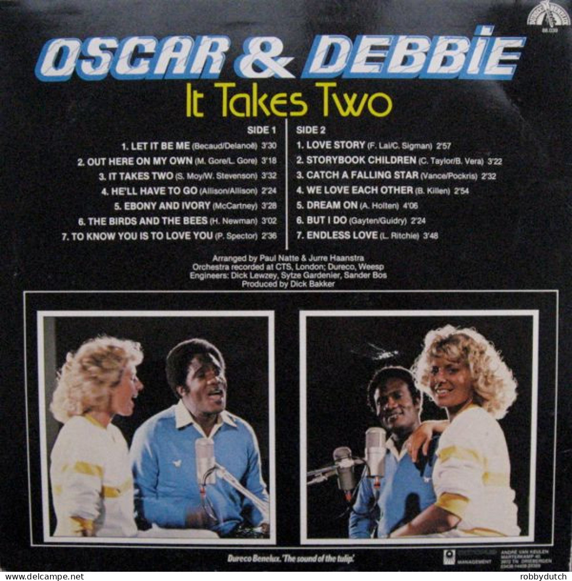 * LP *  OSCAR (HARRIS) & DEBBIE - IT TAKES TWO (Holland 1982 EX) - Disco & Pop