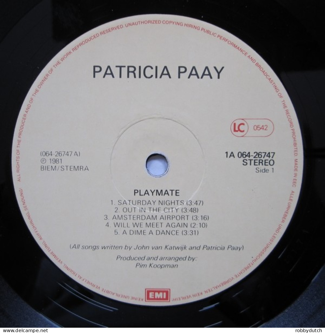 * LP *  PATRICIA PAAY - PLAYMATE ( Incl. Poster!) (Holland 1981 EX) - Disco & Pop