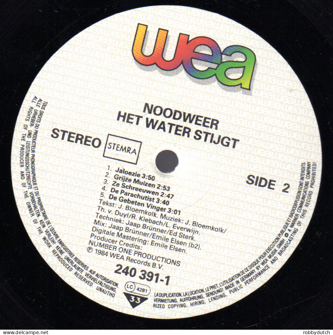 * LP *  NOODWEER - HET WATER STIJGT (Holland 1984 ) - Other - Dutch Music