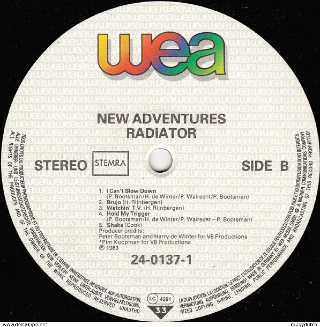 * LP *  NEW ADVENTURES - RADIATOR (Holland 1983 EX-) - Rock