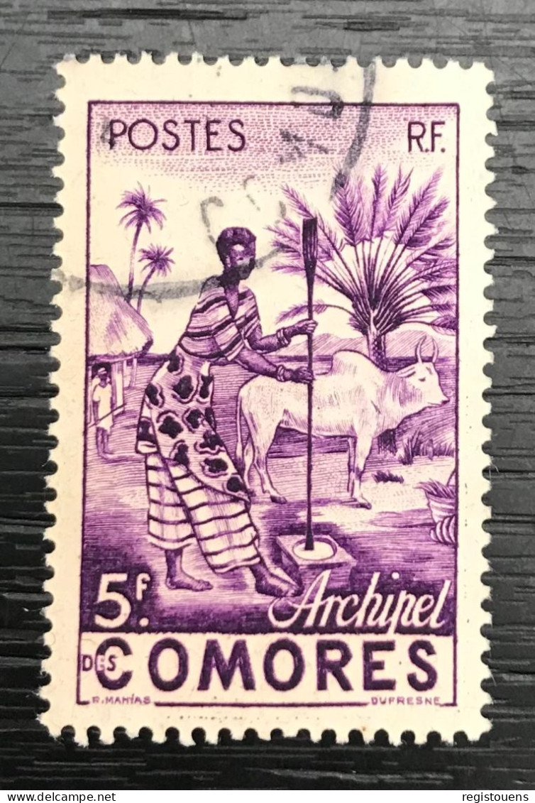 Timbre Oblitéré Comores 1950 - Usati