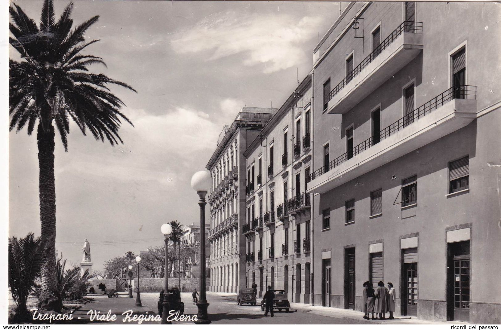 Cartolina Trapani - Viale Regina Elena - Trapani