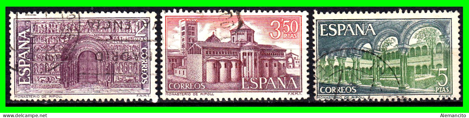 ESPAÑA.-  SELLOS AÑOS 1970.- MONASTERIO SANTA MARIA DE RIPOLL  -. SERIE.- - Gebruikt