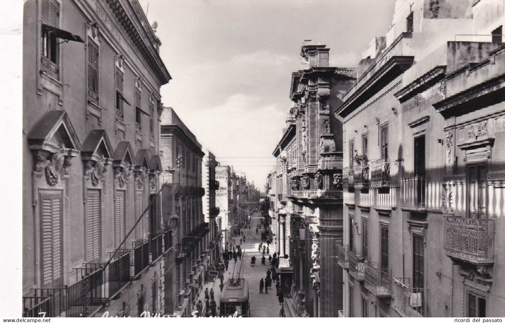 Cartolina Trapani - Corso Vittorio Emanuele - Trapani