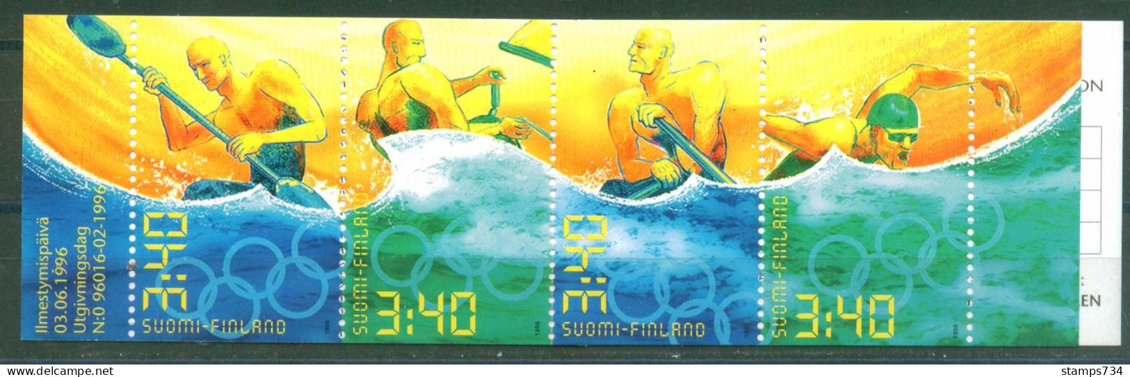 Finland 1996 - Summer Olympic Games , Athlanta, MH 43, MNH** - Cuadernillos