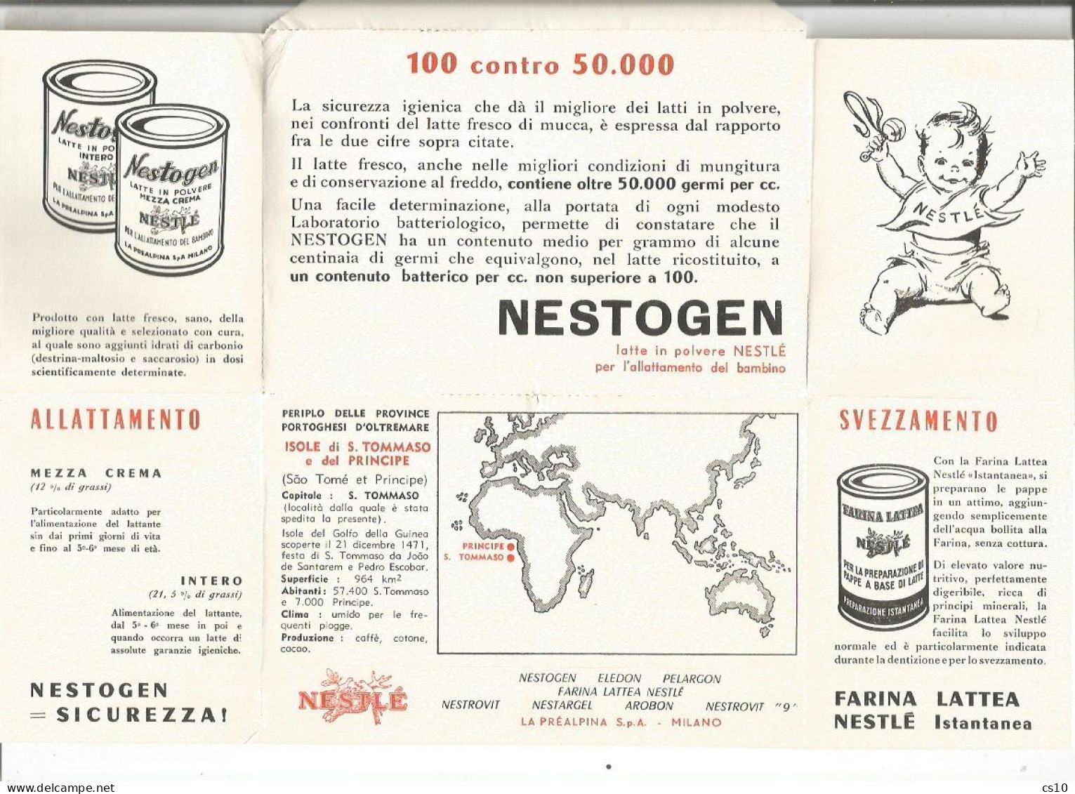 S.Tomè Principe Dear Doctor ADV Promo NESTOGEN By Nestlé Airmail Impremé CV 12set1959 X Italy - Sao Tome And Principe