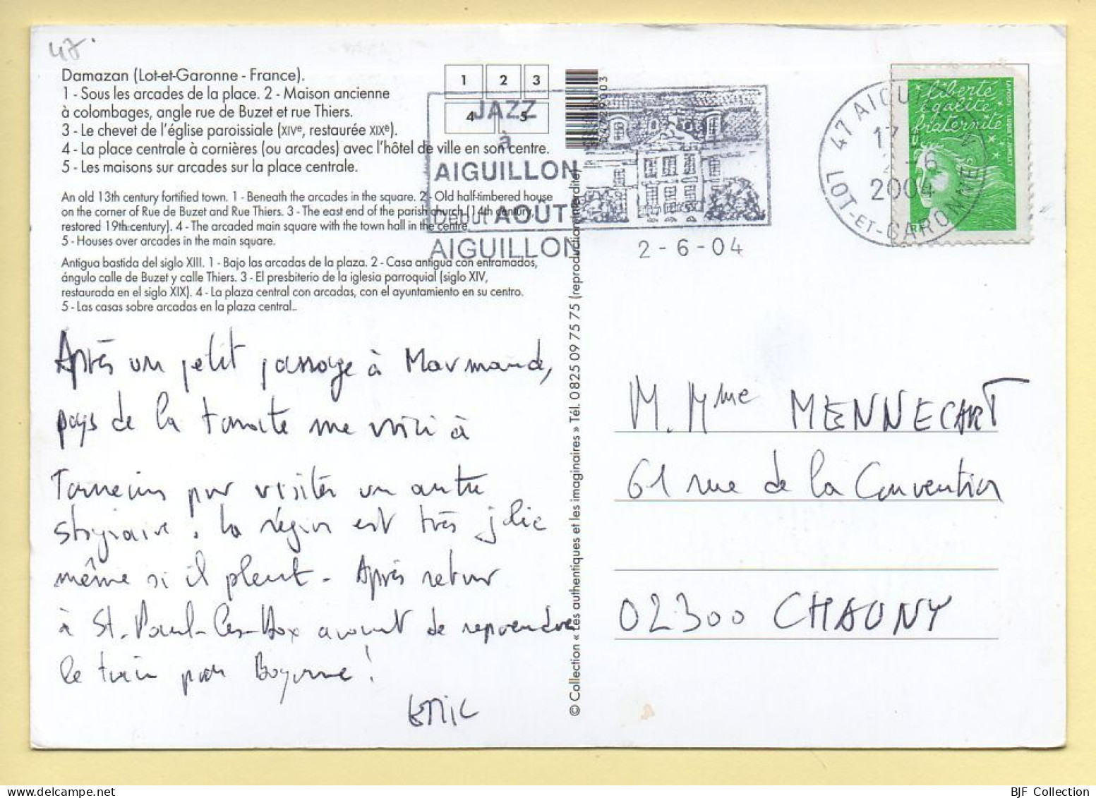 47. DAMAZAN – Ancienne Bastide Du Xlllè / Multivues (voir Scan Recto/verso) - Damazan