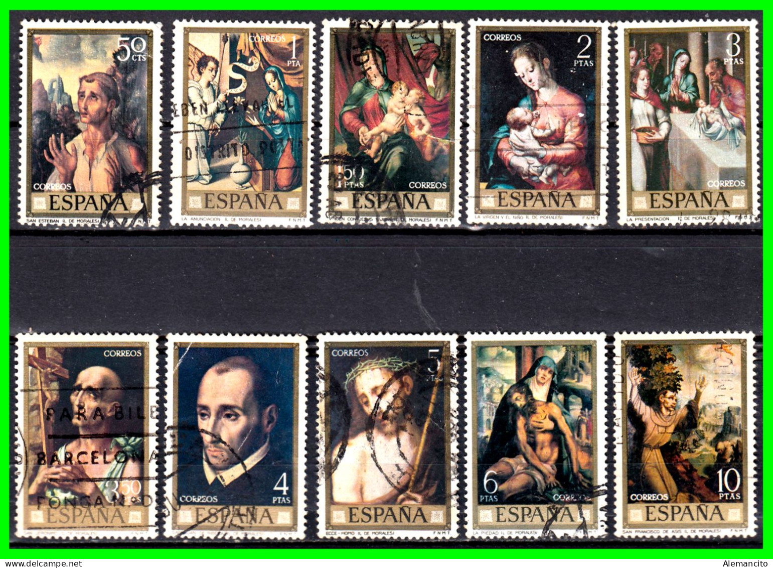 ESPAÑA.-  SELLOS AÑOS 1970.- DIA DEL SELLO LUIS DE MORALES ( EL DIVINO ) -. SERIE.- - Used Stamps