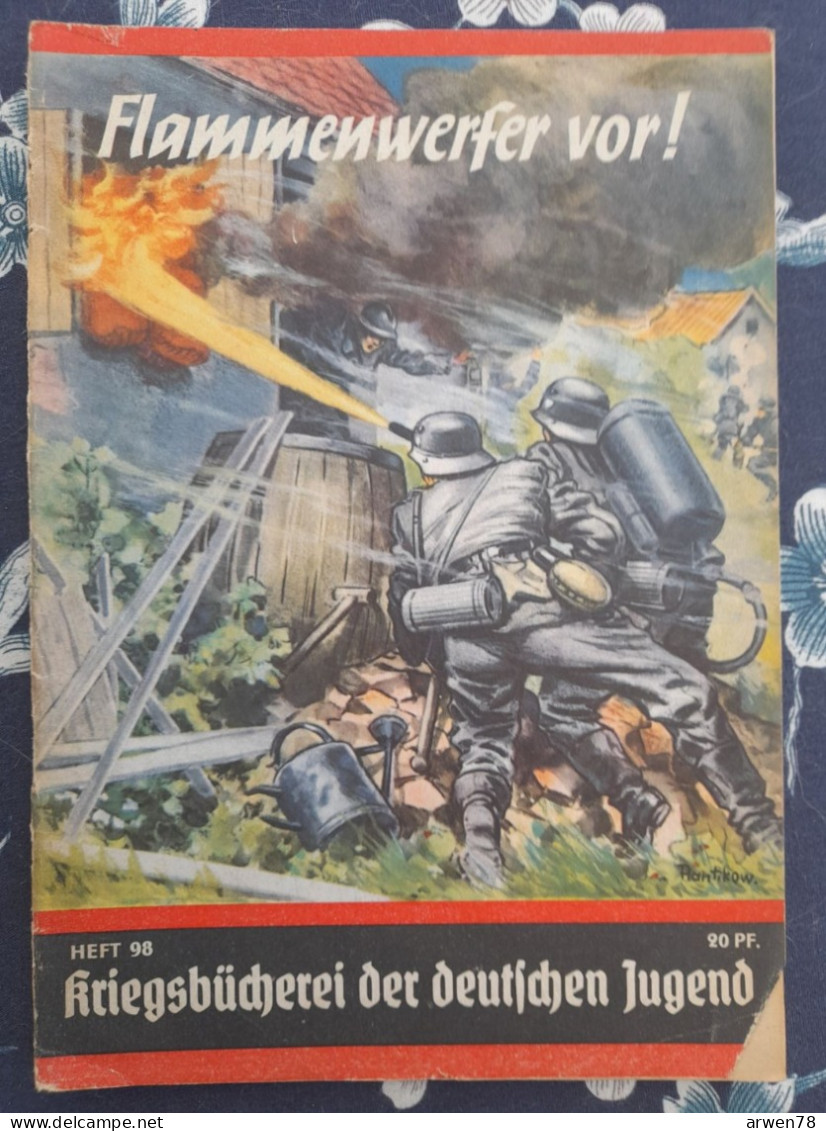 WW II KRIEGSBUCHEREI DER DEUTSCHEN JUGEND LANCES FLAMME EN AVANT - 5. Zeit Der Weltkriege